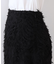 【スタイルUP】フリンジ調ジャカード ストレートラインスカート