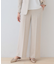【こなれSETUP／ストライプ柄】リネンライクワイドパンツ