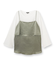 【2点セット／洗える】カセット服 キャミ＆ブラウス セットトップス