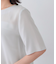 【日本製／トリアセテート混】アシメラインブラウス