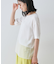 【洗える】裾シアー半袖トップス