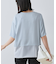 【洗える】裾シアー半袖トップス
