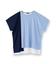 【洗える／汗ジミ防止】バイカラー＆アシメヘム Tシャツ