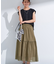 【2点セット／着回し◎】ノースリーブ＆ティアードスカート カセット服