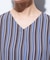 【洗える／通勤】無地＆マルチストライプ柄Vネックブラウス