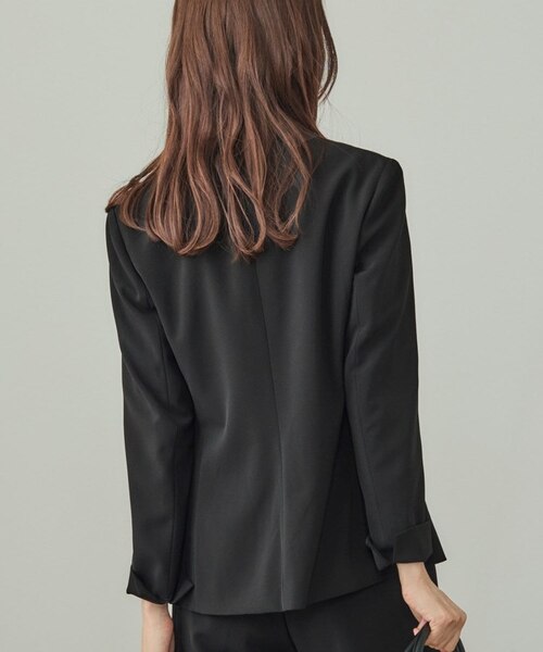 洗える／UVケア】ストレッチノーカラージャケット｜インディヴィの通販