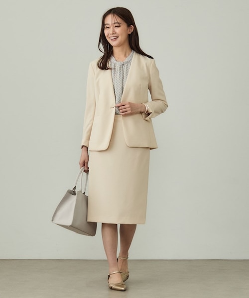 洗える／UVケア】ストレッチノーカラージャケット｜インディヴィの通販