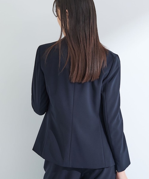 洗える／UVケア】ストレッチノーカラージャケット｜インディヴィの通販