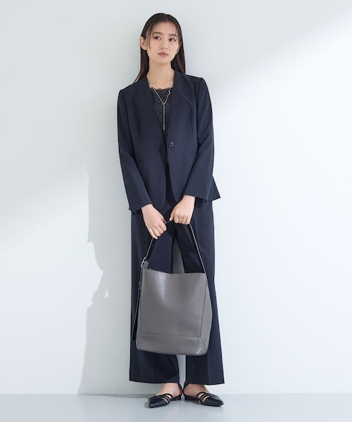 洗える／UVケア】ストレッチノーカラージャケット｜インディヴィの通販