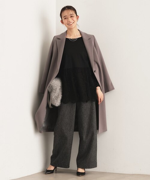 レイヤードにおすすめ】レース切り替えカットソー｜インディヴィの通販