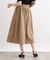 【洗える／SETUP可能／ワッシャー素材】タックデザインスカート