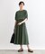 【洗える／SETUP可能／ワッシャー素材】タックデザインスカート