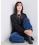 【キッドモヘア素材】ラウンドヘムニット