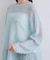 【キッドモヘア素材】ラウンドヘムニット
