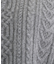 【洗える】ケーブルデザイン ラウンドヘムニット