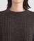 【洗える】ケーブルデザイン ラウンドヘムニット
