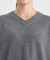 【洗える／チュニック丈／カシミヤ混】スリットデザインVネックニット