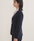 【通勤スーツ／洗える】ストレッチカラーレスジャケット