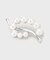 【セレモニー／上品】パール調モチーフブローチ