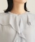 【洗える／セレモニー】ラッフルサテンブラウス