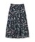 【SETUP可能】モダンフラワー柄フレアスカート