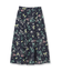 【SETUP可能】モダンフラワー柄フレアスカート
