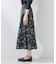 【SETUP可能】モダンフラワー柄フレアスカート