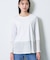 【洗える／レイヤードにおすすめ】シャーリングレース ロングTシャツ