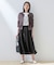 【洗える／SETUP可能】シアーシャンブレータックフレアスカート