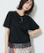 【汗ジミ防止／接触冷感】裾レースドルマンTシャツ