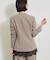 【洗える／通勤／スーツ】メランジストレッチ ノーカラージャケット