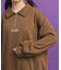 シャギー衿ジッププルオーバー
