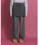 バックプリントスカート付レイヤードパンツ