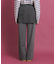バックプリントスカート付レイヤードパンツ