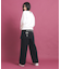 バックプリントスカート付レイヤードパンツ