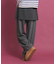 バックプリントスカート付レイヤードパンツ