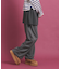 バックプリントスカート付レイヤードパンツ