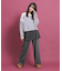 バックプリントスカート付レイヤードパンツ