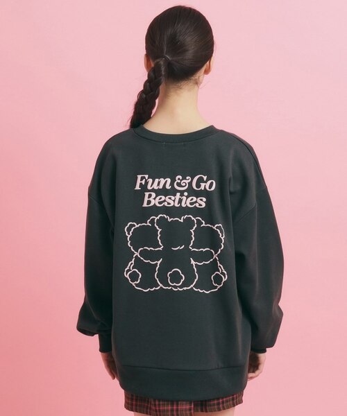 人気シリーズ】クマ 裏起毛スウェット｜ピンクラテの通販｜&mall