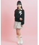 ハーフジップ刺繍トレーナー