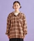 【SETアイテム】チェックシャツパーカ＋ロンT