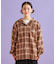 【SETアイテム】チェックシャツパーカ＋ロンT