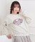 ミニ裏かすれプリントプルオーバー