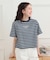 クロップドボーダーTシャツ