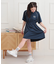 パイピングドロストTシャツワンピース