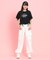 フロントドロストリボンTシャツ