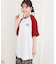 ワッペン風チュニックTシャツ