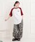 ワッペン風チュニックTシャツ