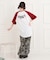 ワッペン風チュニックTシャツ