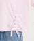 レースアップTシャツ